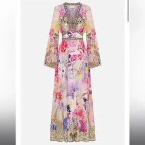 CAMILLA KIMONO SLEEVE DRESS WITH SHIRRING DETAIL - SONIC SYMPHONIES